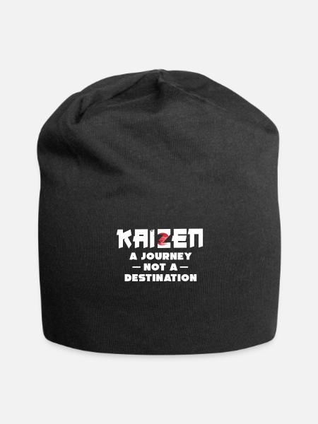 Kaizen A Journey Not A Destination - Jersey Beanie - black