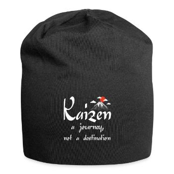 Kaizen : un voyage, pas une destination - Bonnet en jersey - noir - Devant