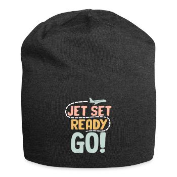 Jet Set Ready Go Flugzeug Urlaubsmodus - Jersey-Beanie - Anthrazit - Vorne