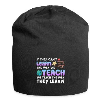 Autismus-Bewusstsein SPED Lehrer lernen - Jersey-Beanie - Schwarz - Vorne
