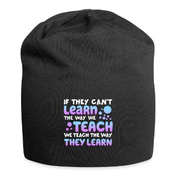 Autismus-Bewusstsein SPED Lehrer lernen - Jersey-Beanie - Schwarz - Vorne