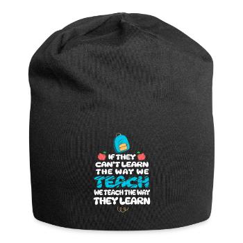 Autismus-Bewusstsein SPED Lehrer lernen - Jersey-Beanie - Schwarz - Vorne
