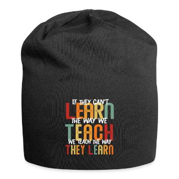 Autismus-Bewusstsein SPED Lehrer lernen - Jersey-Beanie - Schwarz - Vorne