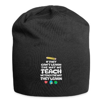 Autismus-Bewusstsein SPED Lehrer lernen - Jersey-Beanie - Schwarz - Vorne