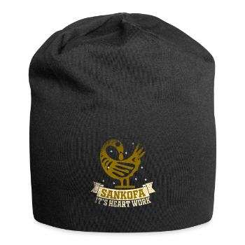 Sankofa Symbol Adinkra Ghana Black - Jersey Beanie - black - Front