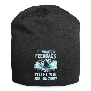 If I Wanted Feedback Sound Engineer - Jersey Beanie - charcoal grey - Front