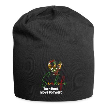 Symbole Sankofa Adinkra Ghana Noir - Bonnet en jersey - noir - Devant