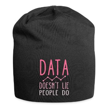 Daten lügen nicht, Menschen machen Datenanalysten - Jersey-Beanie - Schwarz - Vorne