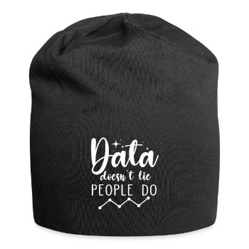 Daten lügen nicht, Menschen machen Datenanalysten - Jersey-Beanie - Schwarz - Vorne