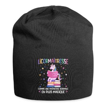 Licormaitresse Licorne Enseignante - Bonnet en jersey - noir - Devant