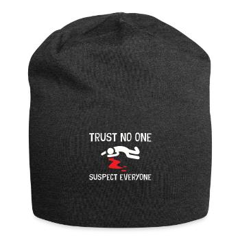 Krimi-Dinner-Spaß-Nacht - Jersey-Beanie - Anthrazit - Vorne