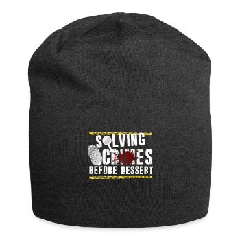 Murder Mystery Dinner Fun Night - Jersey Beanie - charcoal grey - Front
