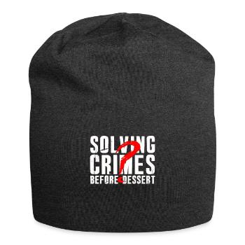 Krimi-Dinner-Spaß-Nacht - Jersey-Beanie - Anthrazit - Vorne