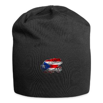 Taíno spiegelt den Stolz seiner karibischen Abstammung wider - Jersey-Beanie - Schwarz - Vorne