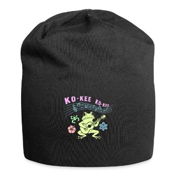 Ko-Kee Frog Playing Guitar Melody - Jersey Beanie - black - Front