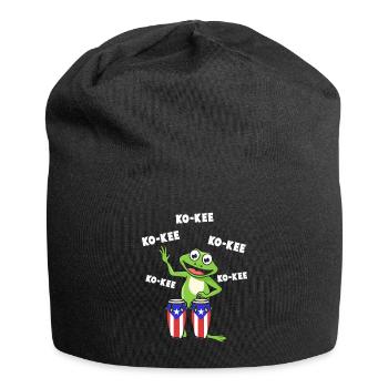Ko-Kee Frog Playing Guitar Melody - Jersey Beanie - black - Front