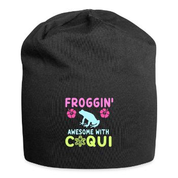 Froggin' Awesome With Coqui Vibe - Jersey Beanie - black - Front