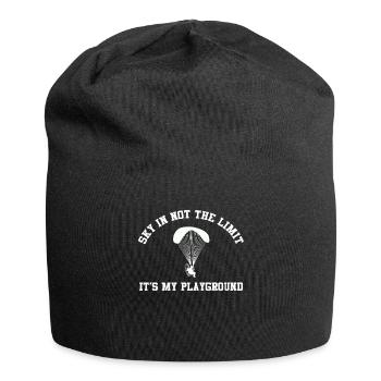 Le ciel n’est pas la limite, c’est mon terrain de jeu - Bonnet en jersey - noir - Devant