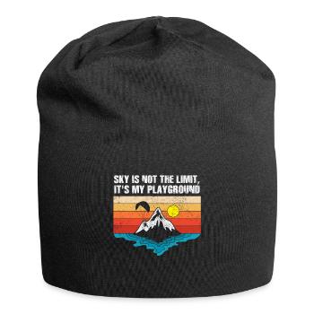 Le ciel n’est pas la limite, c’est mon terrain de jeu - Bonnet en jersey - noir - Devant
