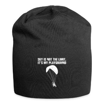 Sky Is Not The Limit It's My Playground - Jersey-Beanie - Schwarz - Vorne