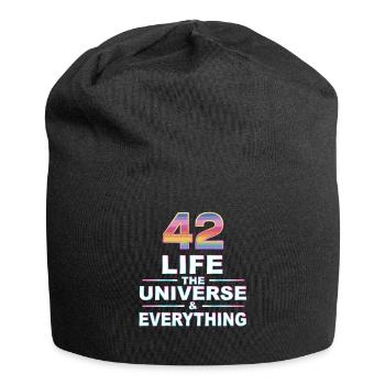 Life Universe Everything 42 answers - Jersey Beanie - black - Front