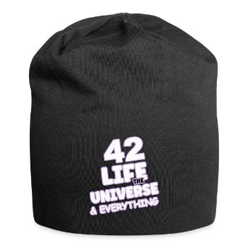 Life Universe Everything 42 answers - Jersey Beanie - black - Front