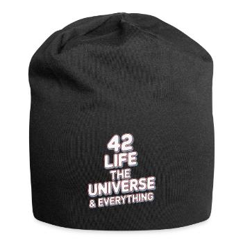 Life Universe Everything 42 answers - Jersey Beanie - black - Front
