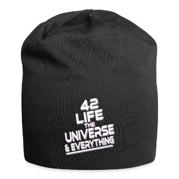 Life Universe Everything 42 answers - Jersey Beanie - black - Front