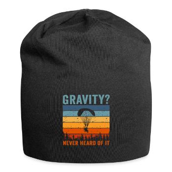 Lustiges Paramotor Gravitations-Meme - Jersey-Beanie - Schwarz - Vorne