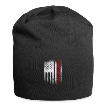 Fierté de l’opérateur de grue drapeau américain - Bonnet en jersey - noir - Devant