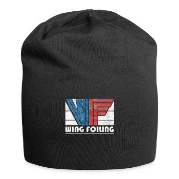 Vintage Wing Foiling Abenteuer Grafik - Jersey-Beanie - Schwarz - Vorne