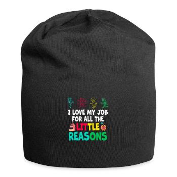 I Love My Job For All The Little Reasons - Jersey Beanie - black - Front