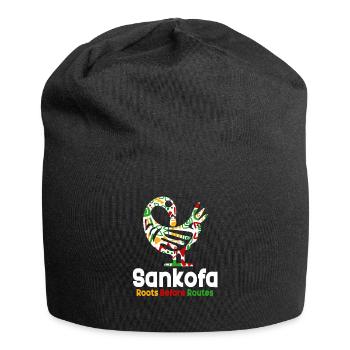 Sankofa Symbol Adinkra Ghana Black - Jersey Beanie - black - Front