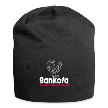 Sankofa Symbol Adinkra Ghana Schwarz - Jersey-Beanie - Schwarz - Vorne
