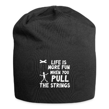 Puppetry Puppeteer Puppet Puppets - Jersey Beanie - black - Front