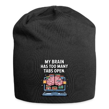 Too Many Tabs – ADD Brain Cartoon Design - Jersey Beanie - black - Front