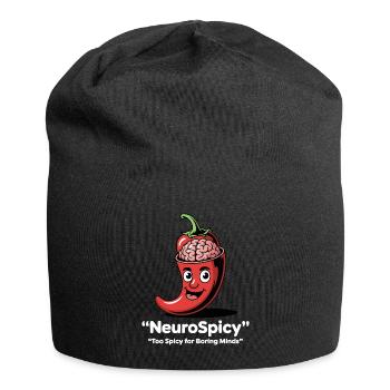 Neuro Spicy – Zu scharf für langweilige Köpfe - Jersey-Beanie - Schwarz - Vorne