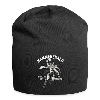 Hammersbald – Nordischer Gott der Ungeduld - Jersey-Beanie - Schwarz - Vorne