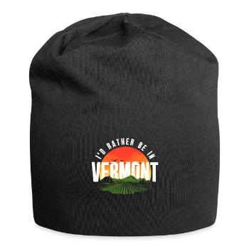 I'd Rather Be In Vermont - Jersey Beanie - black - Front