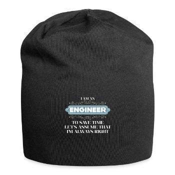Je suis un ingénieur J’ai toujours raison - Bonnet en jersey - noir - Devant