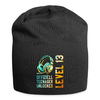 13th Birthday Boy - Jersey Beanie - black - Front