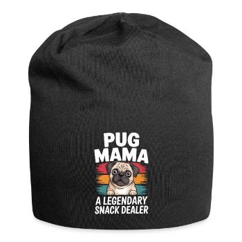 Pug Mama, Legendary Snack Dealer - Jersey Beanie - black - Front