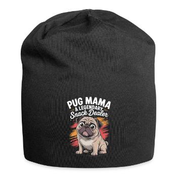 Pug Mom, Legendary Snack Dealer - Jersey Beanie - black - Front
