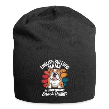 English Bulldog Mama, Legendary Snack Dealer - Jersey Beanie - black - Front