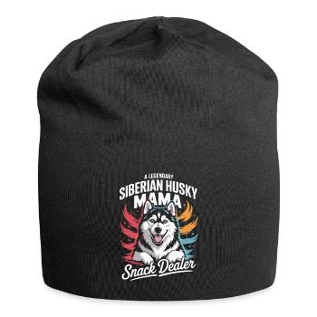 Siberian Husky Mama, Legendary Snack Dealer - Jersey Beanie - black - Front