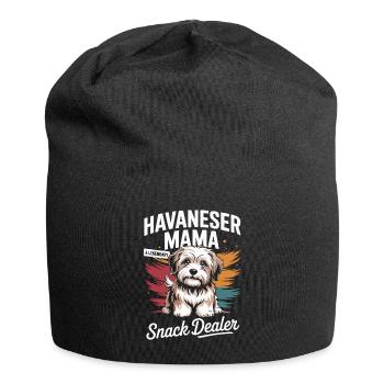 Maman bichon havanaise, vendeuse de snacks légendaire - Bonnet en jersey - noir - Devant