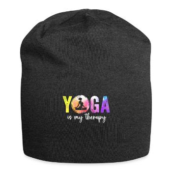 Yoga Is My Therapy - Jersey Beanie - charcoal grey - Front