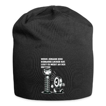 Si quelqu’un a une vis desserrée en disant - Bonnet en jersey - noir - Devant