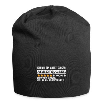 Ich bin ein arbeitsloser Arbeitsloser - Jersey-Beanie - Schwarz - Vorne