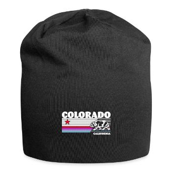Colorado State USA Mountains Randonnée Retro Vacation - Bonnet en jersey - noir - Devant
